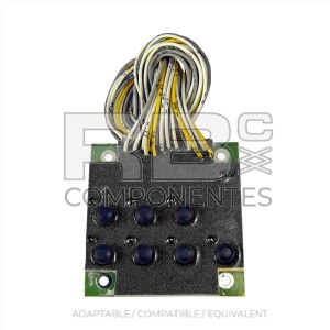 PLATE OF 7 PUSH BUTTONS AND 8 LEDS