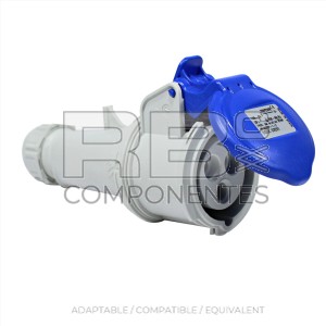 AERIAL FEMALE PLUG FOR 2 POLES AND GROUND WIRE.