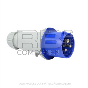 AERIAL MALE PLUG FOR 2 POLES AND GROUND WIRE.