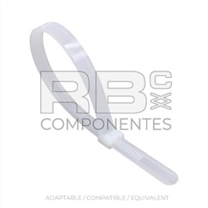 BAGS OF 100 FLANGES -  4,8 X 280 MM WHITE.