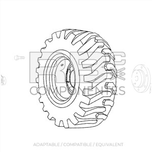 ADAPTABLE WHEEL  REF GE 79101 (26x12D380 PR8)