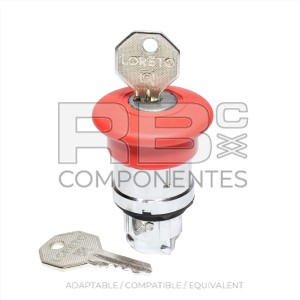 EMERGENCY BUTTON (PUSH AND TURN WITH KEY) FOR SUPP