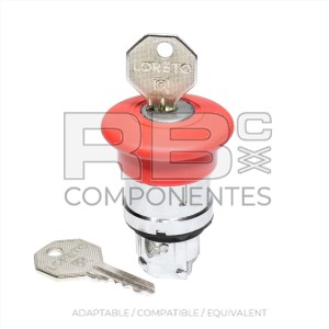 EMERGENCY BUTTON (PUSH AND TURN WITH KEY) FOR SUPP