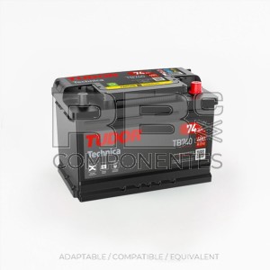 TUDOR TECHNICA 74AH STARTER BATTERY 278x175x190