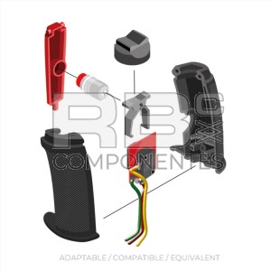 COMPLETE HANDLE SET WITH NARROW WASHER
